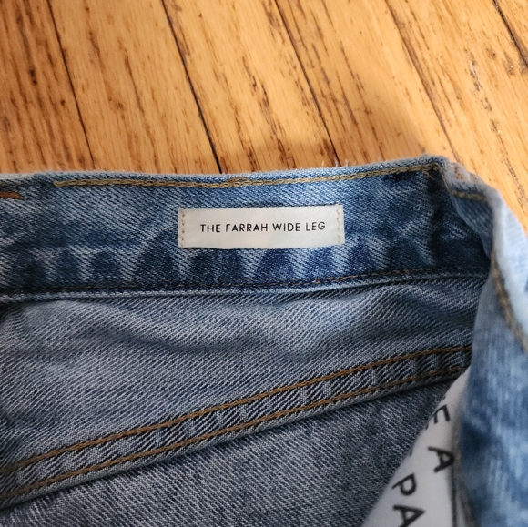 Denim Forum Light Wash Farrah Wide Leg Jeans - Picture 4 of 6